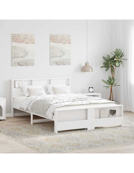Struttura del letto Bianco 140 x 200 cm Legno di pino massello
