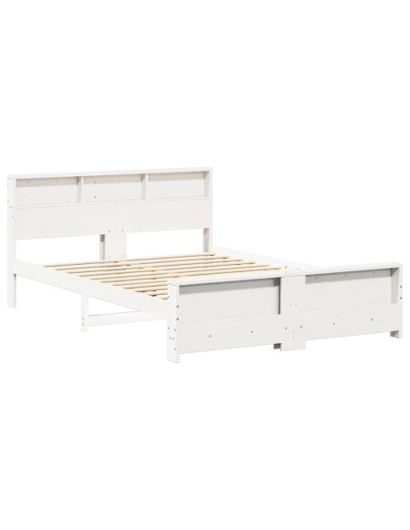 Struttura del letto Bianco 140 x 200 cm Legno di pino massello