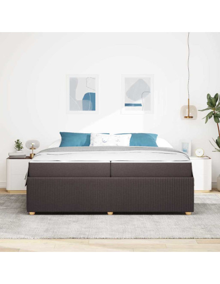 Struttura letto con materasso Marrone scuro 200 x 200 cm