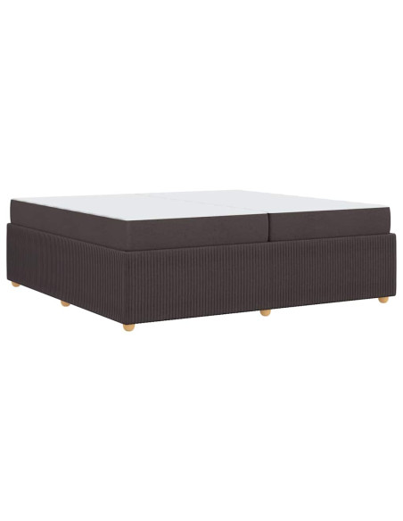 Struttura del letto Marrone Scuro 200 x 200 cm Tessuto