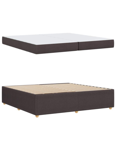Struttura letto con materasso Marrone scuro 200 x 200 cm
