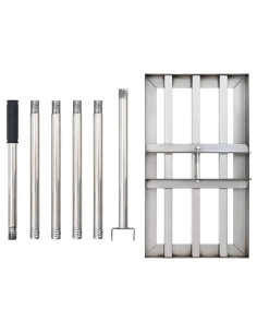 Rastrello da Giardino Argento Acciaio inossidabile 2