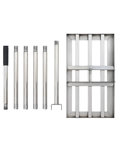 Rastrello da Giardino Argento Acciaio inossidabile