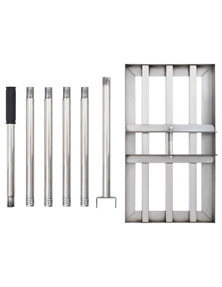 Rastrello da Giardino Argento Acciaio inossidabile