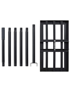 Rastrello da Giardino Nero Acciaio verniciato a polvere 2