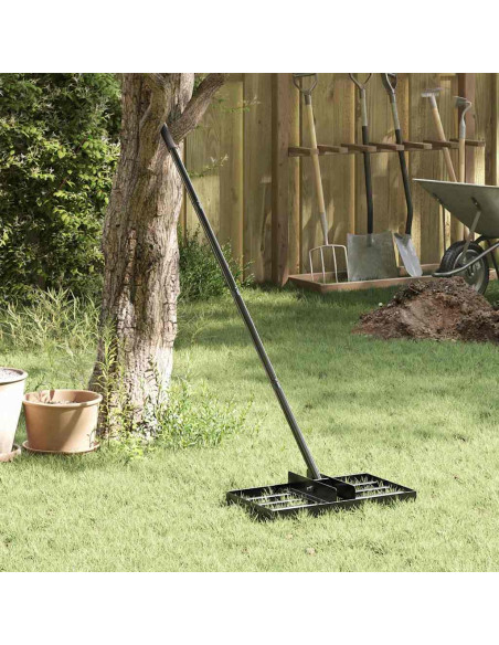Rastrello da Giardino Nero Acciaio verniciato a polvere