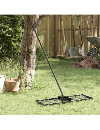 Rastrello da Giardino Nero Acciaio verniciato a polvere