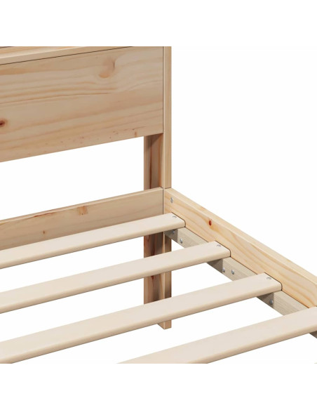 Struttura del letto Marrone 150 x 200 cm Legno di pino massello