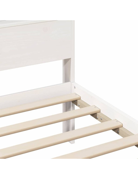 Struttura del letto Bianco 140 x 200 cm Legno di pino massello