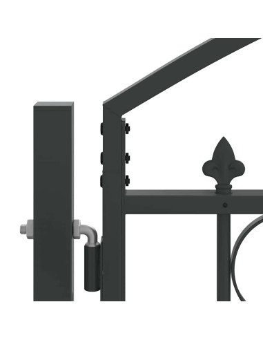 Cancello per recinzione ASSEN 401 x 175,5 cm Acciaio Bloccabile
