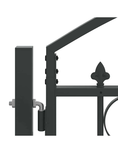 Cancello del Recinto Altro Grigio 400 x 125 cm Acciaio