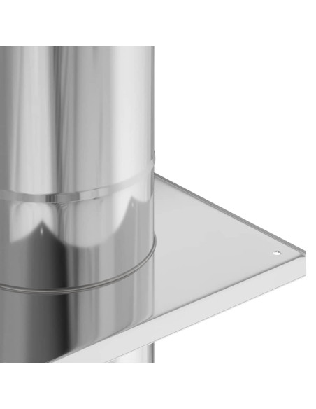 Estensione Camino Argento 25 x 25 x 82 cm Acciaio inossidabile