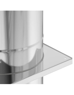 Estensione Camino Argento 35 x 35 x 65 cm Acciaio inossidabile 2