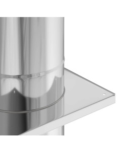 Estensione Camino Argento 25 x 25 x 65 cm Acciaio inossidabile 2