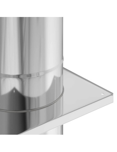 Estensione Camino Argento 25 x 25 x 65 cm Acciaio inossidabile