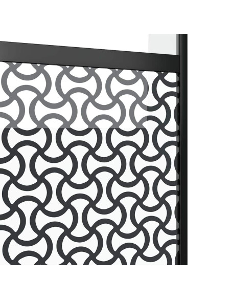 Porta scorrevole Nero 102.5 x 205 cm Vetro temperato, Alluminio