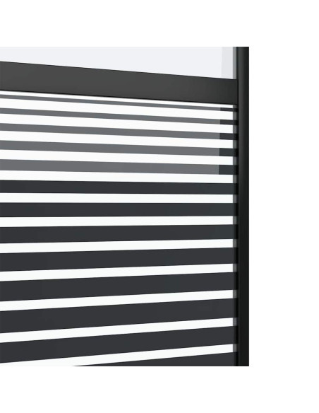 Porta scorrevole Nero 76 x 205 cm Vetro temperato, Alluminio