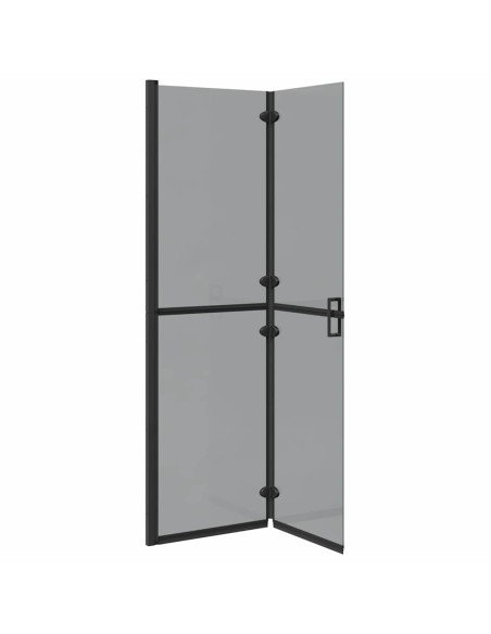 Parete doccia Walk-in Nero e trasparente scuro 110 x 190 cm