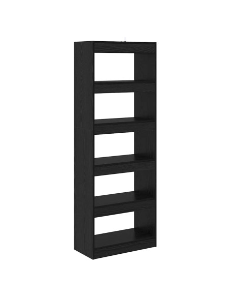 Armadio per Libri Rovere nero 60 x 30 x 166 cm