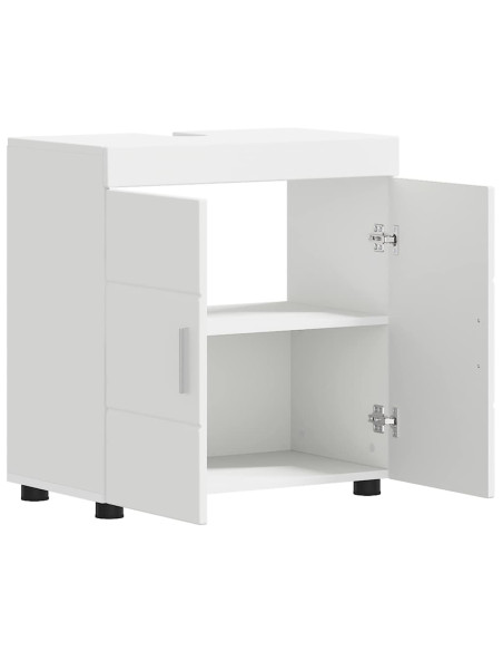 Mobile per lavabo da bagno con porta Bianco 60 x 34 x 63 cm