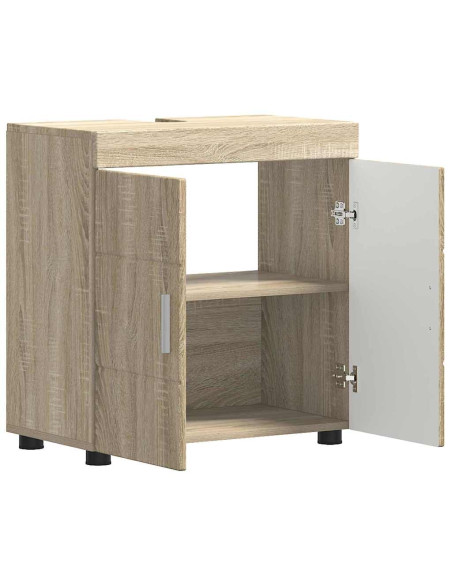 Mobile per lavabo da bagno rovere sonoma 60 x 34 x 63 cm