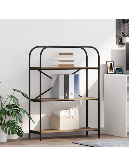 Libreria rovere artigianale 80 x 30 x 109 cm Legno multistrato