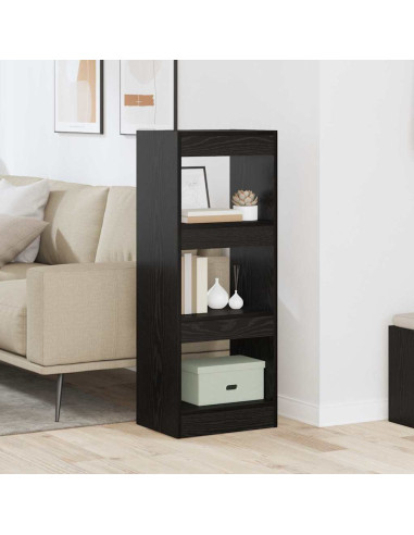 Armadio per Libri Rovere nero 40 x 30 x 103 cm