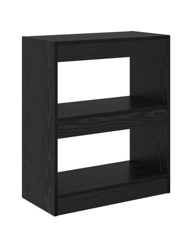 Armadio per Libri Rovere Nero 60 x 30 x 72 cm Legno multistrato