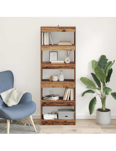 Armadio per Libri Legno vecchio 60 x 30 x 166 cm