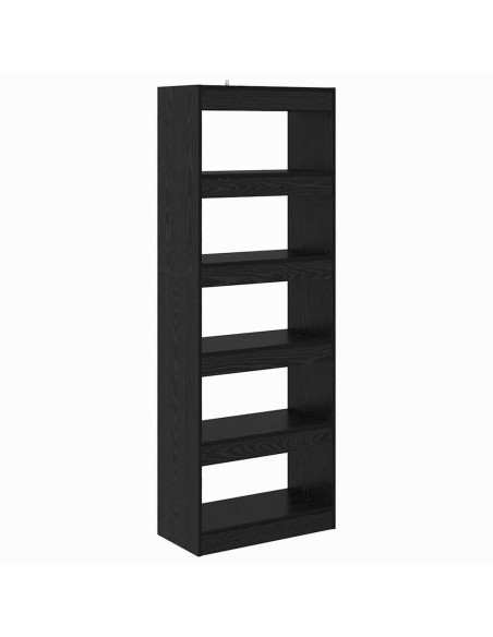 Armadio per Libri Rovere nero 60 x 30 x 166 cm