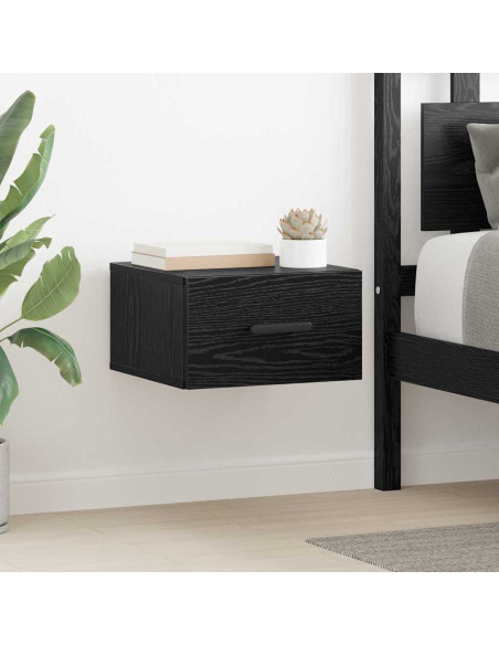 Armadio da Notte 2 pcs Rovere nero 35 x 35 x 20 cm