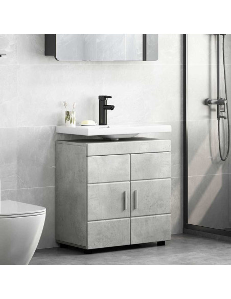 Mobile per lavabo da bagno Grigio cemento 60 x 34 x 63 cm