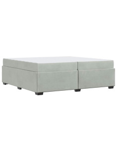 Struttura del letto Grigio chiaro 200 x 200 cm Tessuto