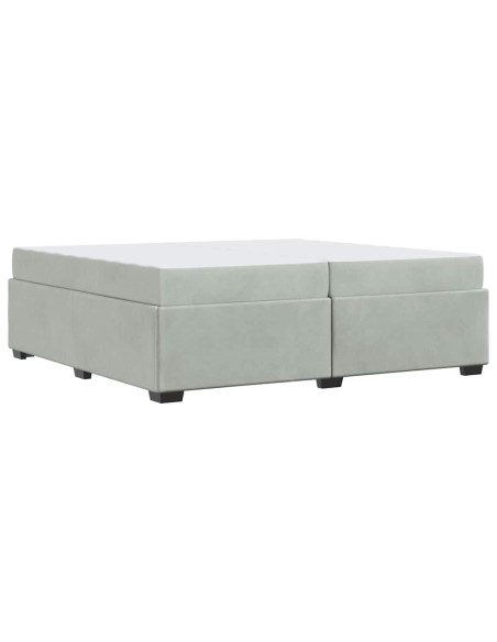 Struttura del letto Altro Grigio chiaro 200 x 200 cm Velluto