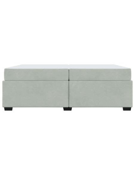 Struttura del letto Altro Grigio chiaro 200 x 200 cm Velluto