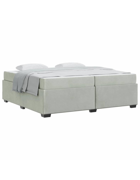 Struttura del letto Altro Grigio chiaro 200 x 200 cm Velluto