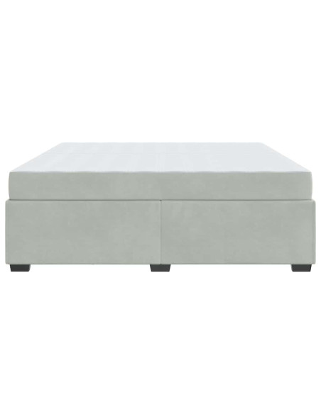 Struttura del letto Altro Grigio chiaro 200 x 200 cm Velluto
