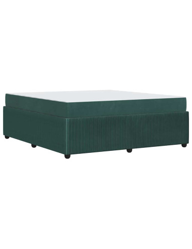 Struttura del letto Verde Scuro 180 x 200 cm Tessuto