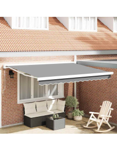 Tenda da Sole Bianco 3,5 x 2,5 m Metallo 2