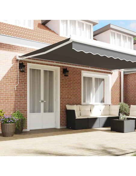 Tenda da Sole Bianco 4,5 × 3 m Metallo