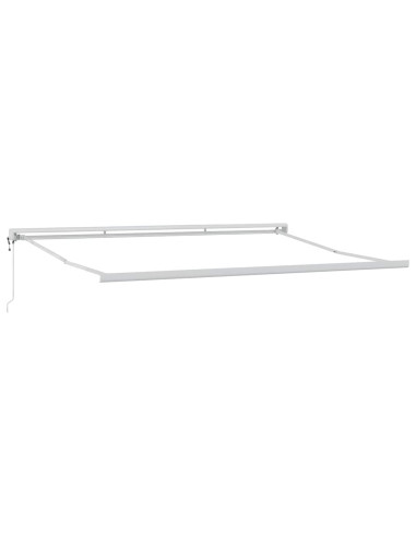 Tenda da Sole Bianco 4,5 × 3 m Metallo