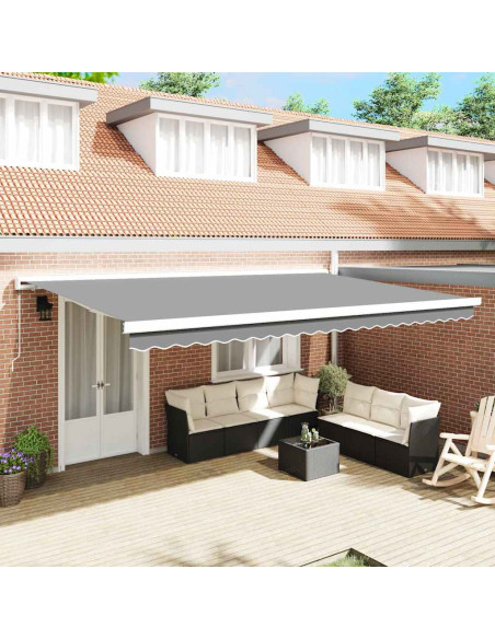 Tenda da Sole Bianco 4,5 × 3 m Metallo