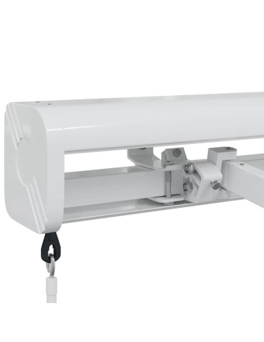 Tenda da Sole Bianco 5 x 3 m Metallo