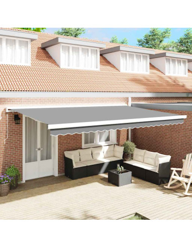 Tenda da Sole Bianco 5 x 3 m Metallo