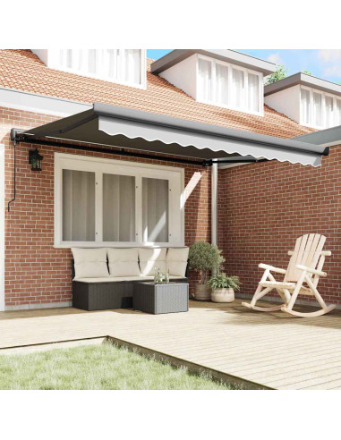 Tenda da Sole Antracite 3,5 x 2,5 m Metallo