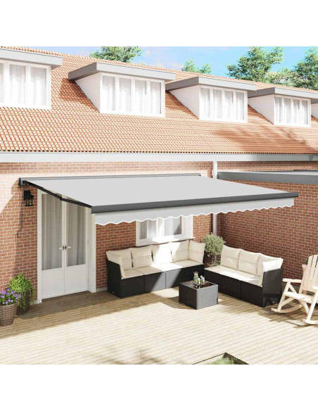 Tenda da Sole Antracite 4 × 3 m Metallo