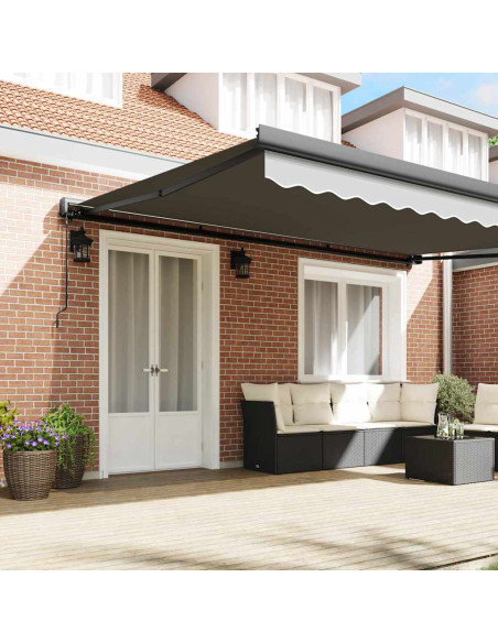 Tenda da Sole Antracite 4 × 3 m Metallo