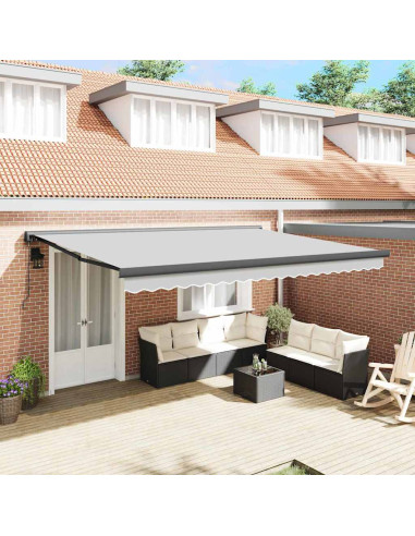 Tenda da Sole Antracite 5 x 3 m Metallo