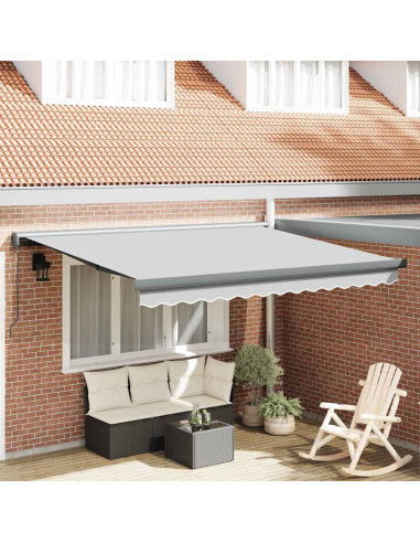 Tenda da Sole Antracite 3,5 x 2,5 m Metallo