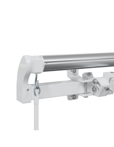 Tenda da Sole Manuale Bianco 4 × 3,5 m Metallo